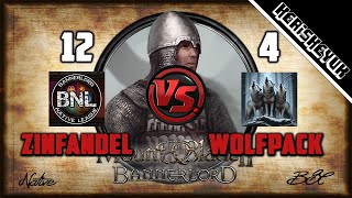 Zinfandel vs Wolfpack BNL Official  Mount and Blade 2 Bannerlord Div C [upl. by Keyte940]