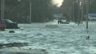 111521 SedroWoolley WA  Major Flooding Inundates Homes  Men Wading [upl. by Biddle]