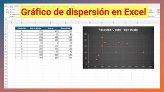 Cómo hacer un diagrama de dispersión en Excel [upl. by Young]