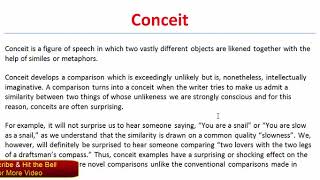 Conceit  What is Conceit Figure of Speech  Literary Terms [upl. by Rombert261]