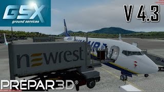 P3D V43  Ground Services X  Walkthrough [upl. by Atnahc201]