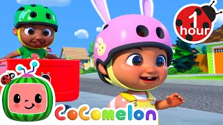 Cody and Nina Wagon Playdate  1 Hour Cody JJ and Nina Its Play Time CoComelon Kids Songs [upl. by Enilecram]