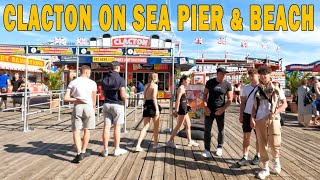 🇬🇧 Walking in Clacton on Sea Pier amp Beach  England Walking Tour 4K [upl. by Jaret339]