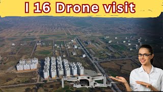 I 16 Drone view  I16 Developments Updates  Last CDA Sector  PHA flats  I 16 plots for sale [upl. by Louisette128]