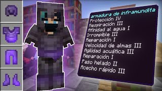 ✅Encanté TODA mi ARMADURA de NETHERITE en Minecraft BEDROCK ✅ [upl. by Etnovaj]