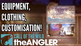 ALL EQUIPTMENT CLOTHING AND CUSTOMISATION OPTIONS IN CALL OF THE WILD THE ANGLER [upl. by Eastlake]