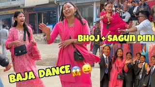 BHOJ ma BAJA DANCE Gardai😱🥵SAGUN DINI RASAM Hamro Esto Vayo❤️ [upl. by Lednar877]