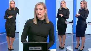 Vicky Gomersall Great Figure in Tight Black DressHeels  Sky Sports News 1222024 [upl. by Polik]