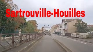 SartrouvilleHouilles 4K Driving French region [upl. by Hakon]