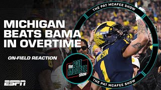 REACTION to Michigan’s OT win vs Alabama at Rose Bowl  The Pat McAfee Show [upl. by Fey]