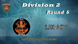 Atlasbasket  Div 2Round 6  LOS TROMOS vs LEGACY BC [upl. by Millar228]