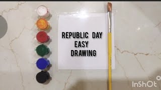 Republic Day🧡💚special drawing easy Stepvideo drawingrepublicdaymillionviewartpainting [upl. by Roid]