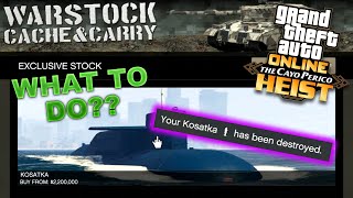 How to get your Kosatka BACK if destroyed GTA Online The Cayo Perico Heist [upl. by Aihsirt]