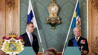 HM Konungens pressuttalande i samband med statsbesök från Republiken Finland [upl. by Courtney]