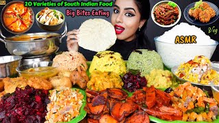 Eating Lemon RiceCurd RiceTomato fried RiceCoriander Pulao South Indian Food ASMR Eating Video [upl. by Engedi]