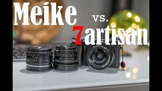 Battle of the WideAngle Meike vs 7artisan 25mm f18 [upl. by Streeto676]