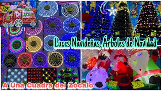 🎄 Luces y Árboles Navideños Muchos Adornos Bonitos para el HOGAR  A una cuadra del Zócalo [upl. by Wait]