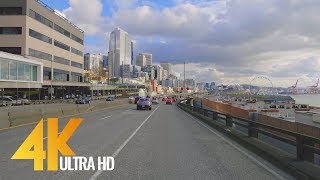 4K Seattle Streets  Car Driving Relax Video  Washington State USA [upl. by Michale]