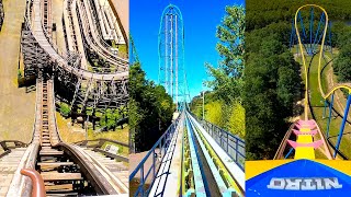 Six Flags Great Adventure Roller Coasters 10 Awesome Front Seat POVs [upl. by Sweyn]