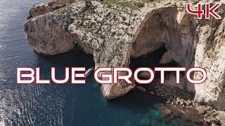 Discover the Secrets of Blue Grotto Malta in 4k UHD [upl. by Dyrrej944]