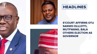 SCourt affirms Otu Sanwoolu Otti Mutfwang Bala others election as governor [upl. by Holofernes]