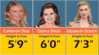 Height Comparison Of Hollywood Actresses  Shortest To Tallest [upl. by Nevile646]