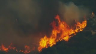 Bridge Fire grows to 3000 acres [upl. by Guidotti236]