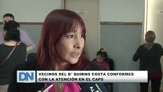 VECINOS DEL B° QUIRNO COSTA CONFORMES CON LA ATENCIÓN EN EL CAPS [upl. by Dudley]