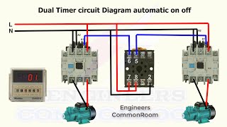 automatic on off dual timer connecttimer switch circuit  Engineers CommonRoom [upl. by Anahsirk628]