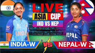 India Women vs Nepal Women Womens Asia Cup 2024  Match highlights and commentary  INDW vs NEPW [upl. by Oberheim]