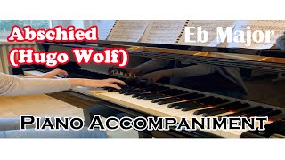 Abschied Hugo Wolf PIANO ACCOMPANIMENT  KARAOKE EFlat Major [upl. by Nonnad]