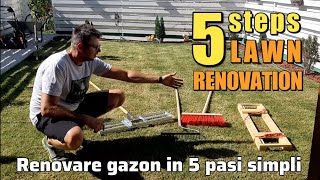 Renovare gazon in 5 pasi Cum sati regenerezi gazonul [upl. by Isied]