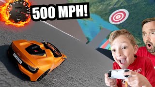 FATHER SON SPORTS CAR VIDEO GAME  Impossible Death Jump [upl. by Lobel907]