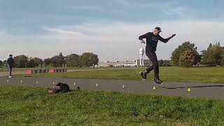 Berlin Tempelhof Feld inline skating training [upl. by Ojeillib]