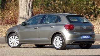 Volkswagen NEW Polo 2018 Highline Limestone Grey 16 inch Las Minas walk around amp detail inside [upl. by Turley]