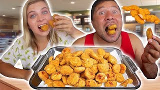 TRYING TO EAT 100 CHICKEN NUGGETS  SoCassie [upl. by Buddie]