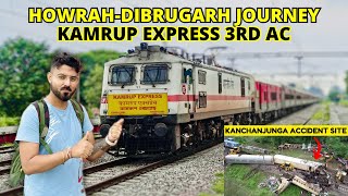 Howrah To Dibrugarh 15959 Kamrup Express  3rd AC Full Train Journey in Monsoon [upl. by Hatti]