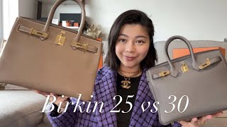 HERMÈS Birkin 25 VS 30 size  PROS amp CONS amp Review [upl. by Anuahsal]