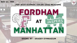 Fordham MBB Fordham at Manhattan  WFUV Sports [upl. by Nnel]