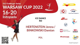 9 Jenna HERTENSTEIN  Damian BINKOWSKI POL Ice Dance RD  CS Warsaw Cup 2022 [upl. by Crescin159]