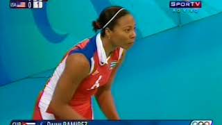 Olympic 2008 Womens volleyball Semifinal USA  Cuba [upl. by Gurney]