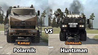 Spintires Mudrunner Oshkosh Huntsman vs Kamaz Polarnik [upl. by On]