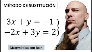 ▷ Ecuaciones de primer grado con dos incógnitas MÉTODO DE SUSTITUCIÓN 2x2 Ejemplos [upl. by Nnylatsyrc]