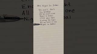 One night in Dubai lyrics song love lyrics [upl. by Ciredec966]