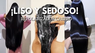 REPOLARIZACIÓN CASERA LISO PERFECTO😍 REPARA TU CABELLO EN CASA🤗☺cabellosano cabellofuerte cabello [upl. by Jo Ann]