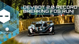 RECORD Setting 162kph Autonomous Run at Goodwood FOS  Roborace [upl. by Kalasky]