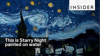 Artist Painted Starry Night On Water [upl. by Sapphira998]