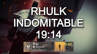 Pantheon Rhulk Indomitable in UNDER 20 minutes World Record [upl. by Adnahs]