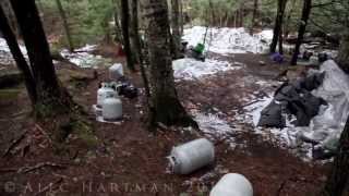 Tour of North Pond Hermits Campsite  April 13th 2013 [upl. by Trahurn]