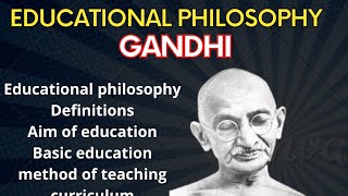 educational philosophy of Mahatma Gandhi basic education [upl. by Woolley]